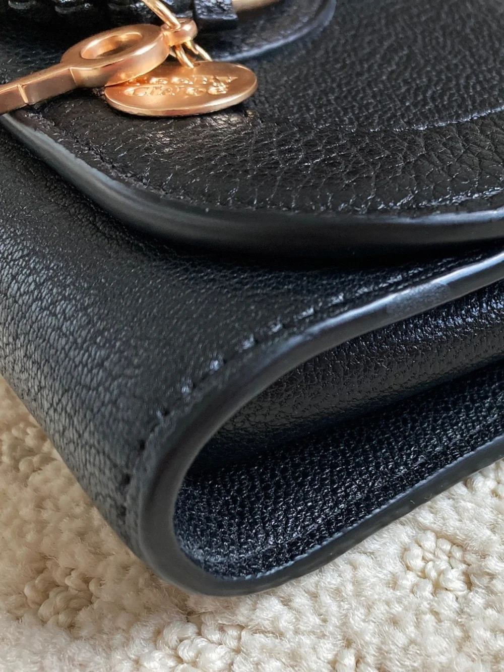 See by Chloe Black Leather Hana Wallet on Chain - Picture 3 of 14